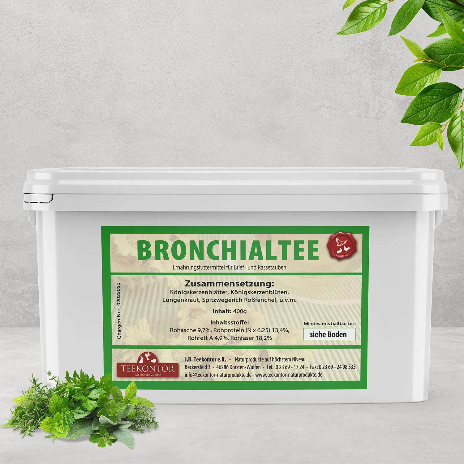 Teekontor Bronchialtee Geschnitten 400g 1 Teekontor Bronchialtee Geschnitten 400g