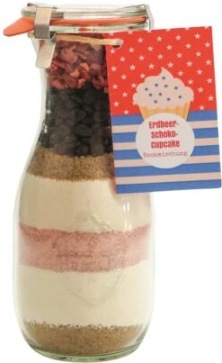 Löbke- Backmischung-Erdbeer Schoko Cupcake 530ml