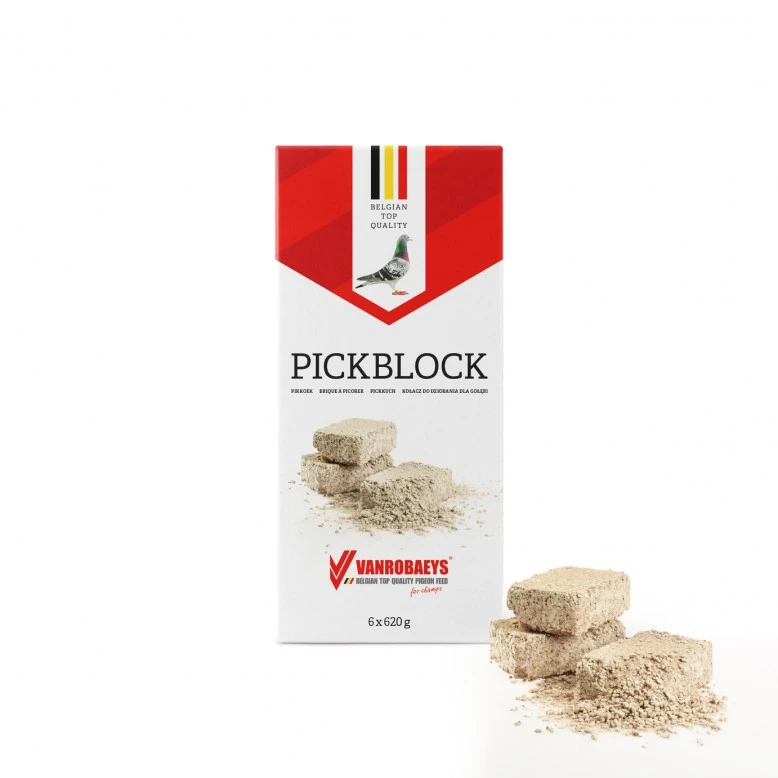 Vanrobaeys - Pickblock - Nahrungsergänzung Für Tauben - 6x620g 1 Vanrobaeys - Pickblock - Nahrungsergänzung Für Tauben - 6x620g