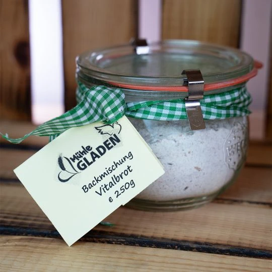 Vitalbrot Im Glas - Backmischung 250g 1 Vitalbrot Im Glas - Backmischung 250g